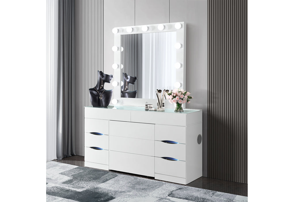 ELLA WHITE VANITY WITH SPEAKER - Furniture House (VA)
