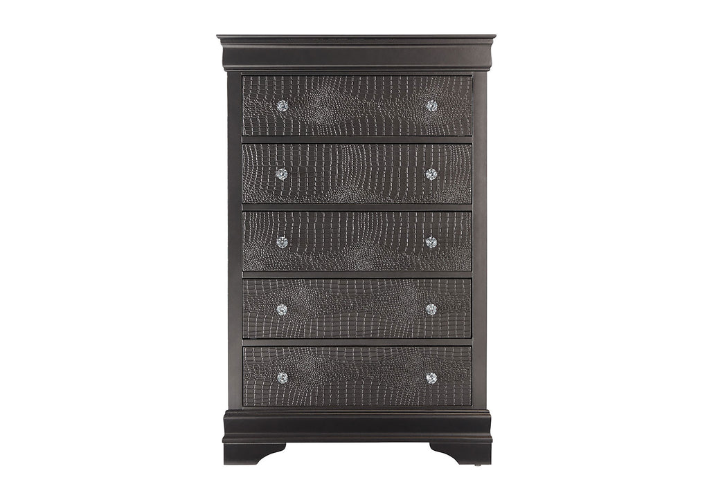 POMPEI METALLIC GREY CHEST - Furniture House (VA)