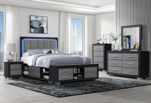 EMMA BLACK/GREY QUEEN BED GROUP - Furniture House (VA)