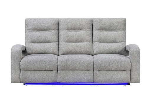 U6611 GREY 15 POWER RECLINING SOFA WITH LED - Furniture House (VA)
