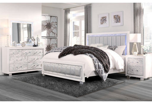 SANTORINI WHITE QUEEN BED GROUP - Furniture House (VA)