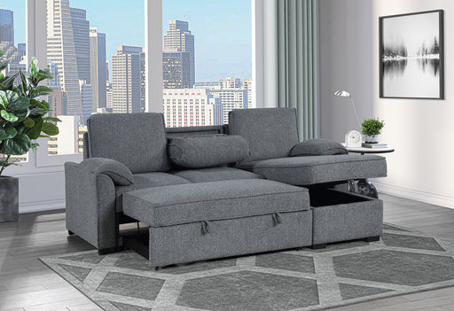 U0808 DARK GREY REVERSIBLE SOFA BED - Furniture House (VA)