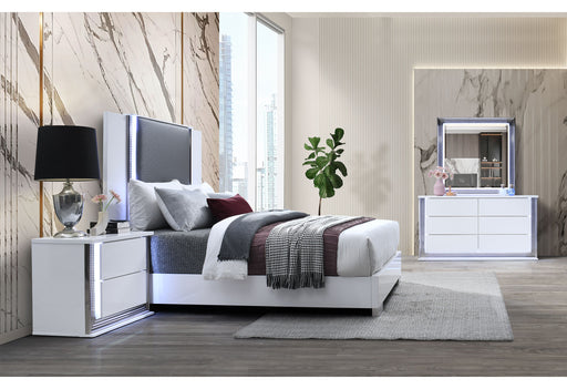 YLIME SMOOTH WHITE DRESSER, MIRROR, NIGHTSTAND - Furniture House (VA)