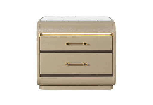 GENESIS GOLD NIGHTSTAND WITH LED - Furniture House (VA)