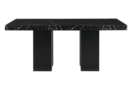 D03 DINING TABLE +6 D03 DINING CHAIRS BLACK - Furniture House (VA)
