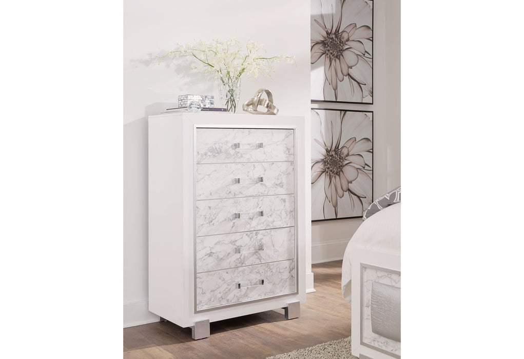 SANTORINI WHITE KING BED GROUP - Furniture House (VA)