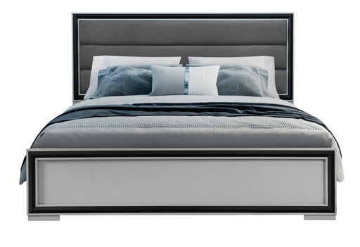 AMELIA GREY/BLACK KING BED, DRESSER, MIRROR, NIGHTSTAND - Furniture House (VA)