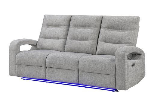 U6611 GREY 15 POWER RECLINING SOFA WITH LED - Furniture House (VA)