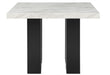 D04 WHITE BAR TABLE AND 6 D04 BLACK BAR STOOL - Furniture House (VA)