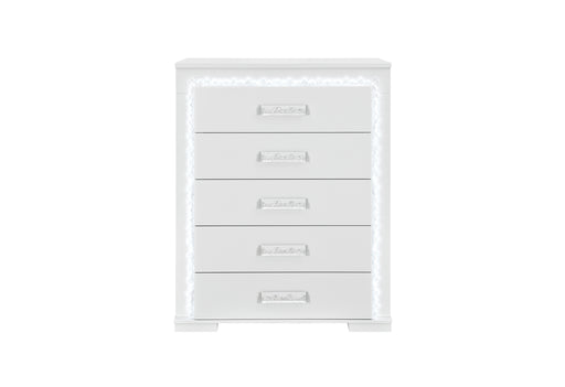 NAOMI SILVER MARBLE CHEST WITH LED - Furniture House (VA)