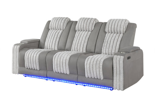 U8000 GREY PWR REC SOFA W/PHR, DDT, READING LIGHT & LED LIGHT - Furniture House (VA)