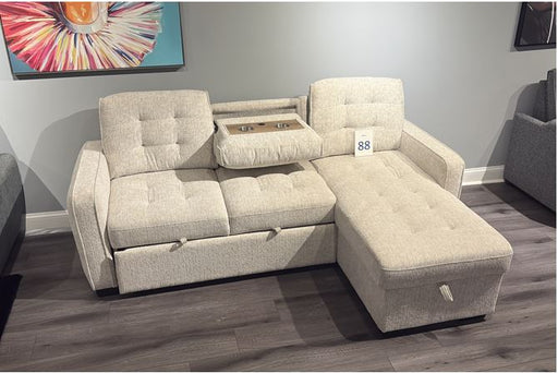 U0707 BROWN REVERSIBLE SOFA BED - Furniture House (VA)