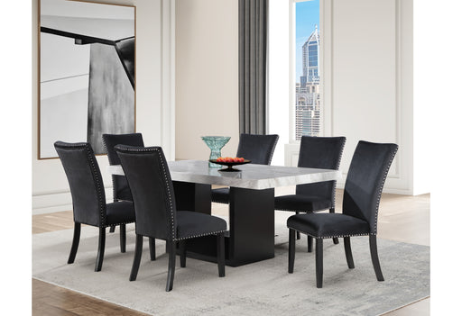 D02 DINING TABLE + 6 D03 BLACK DINING CHAIRS - Furniture House (VA)