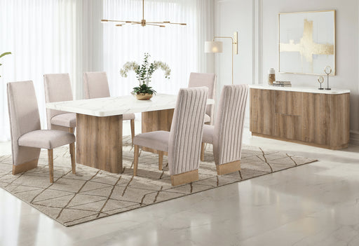 D2504DT AND 4 D12DC BEIGE/NATURAL - Furniture House (VA)
