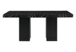 D03 DINING TABLE +8 D03 DINING CHAIRS BLACK - Furniture House (VA)