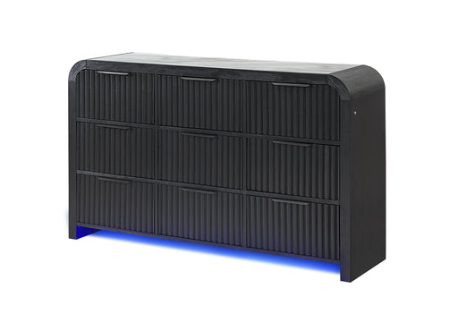 BECKETT WHT/BLK DRESSER W/ LED - Furniture House (VA)