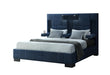 OSCAR NAVY BLUE KING BED NO WOOD TRIM - Furniture House (VA)