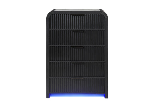 BECKETT WHT/BLK CHEST W/ LED - Furniture House (VA)