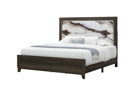 HARMONY BROWN FULL BED WITH LED - Furniture House (VA)