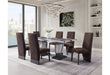 D12 DINING TABLE AND 8 D12 BROWN DINING CHAIRS - Furniture House (VA)