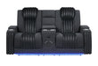 U8000 BLACK PWR CONSOLE REC LOVESEAT W/PHR, LED AND SPEAKER - Furniture House (VA)