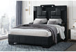 OSCAR BLACK QUEEN BED NO WOOD TRIM - Furniture House (VA)