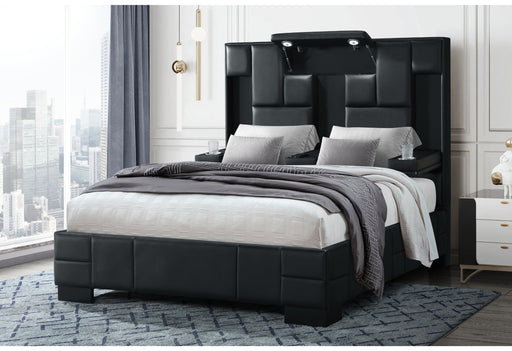 OSCAR BLACK QUEEN BED NO WOOD TRIM - Furniture House (VA)