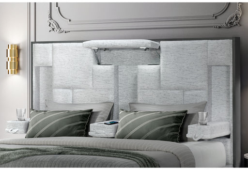 OSCAR GREY KING BED NO WOOD TRIM - Furniture House (VA)