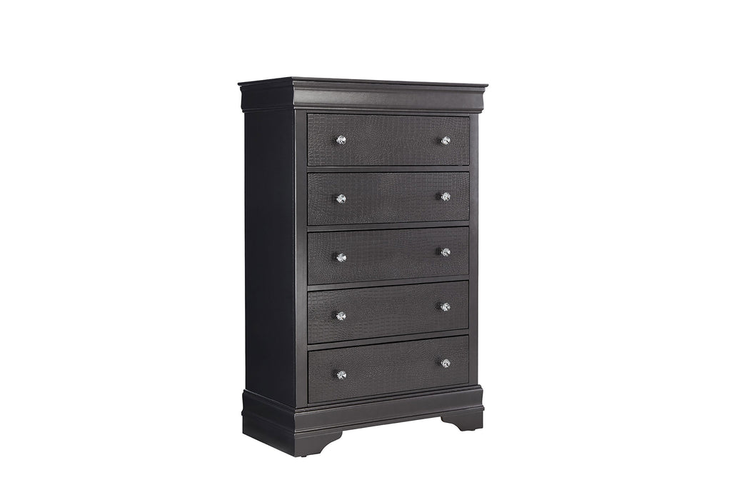 POMPEI METALLIC GREY CHEST - Furniture House (VA)