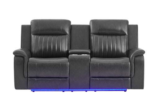 U8879 BLANCHE CHARCOAL PWR CON REC LS W/LED, GLOBAL SS & SUBWOOFER - Furniture House (VA)