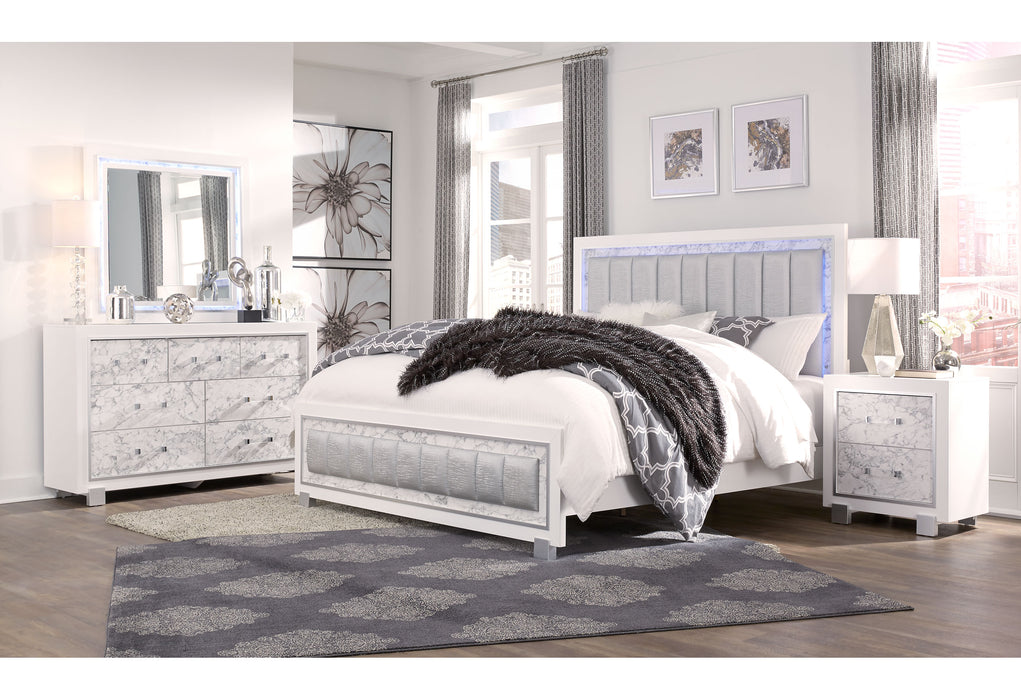 SANTORINI WHITE FULL BED - Furniture House (VA)
