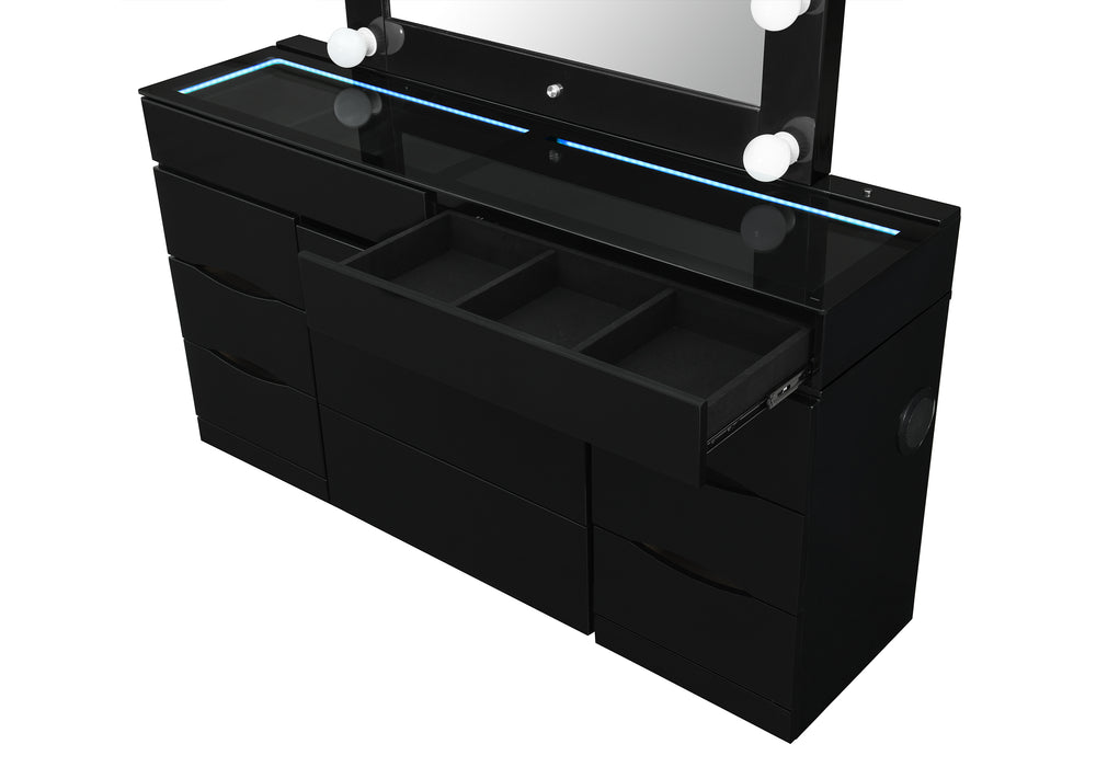 ELLA BLACK VANITY WITH SPEAKER - Furniture House (VA)