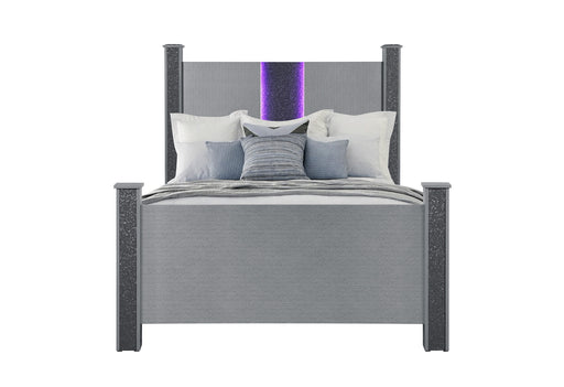 LOGAN SILVER FULL BED WITH LED AND SPEAKERS - Furniture House (VA)