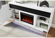 AILEEN WHITE 66" ENT UNIT W/LED, SPEAKERS, CRYSTAL AND POP-UP DOORS - Furniture House (VA)