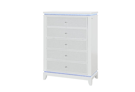 ALINA WHITE CHEST W/ LED - Furniture House (VA)