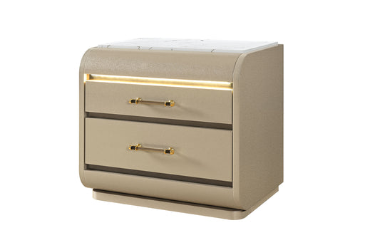 GENESIS GOLD NIGHTSTAND WITH LED - Furniture House (VA)