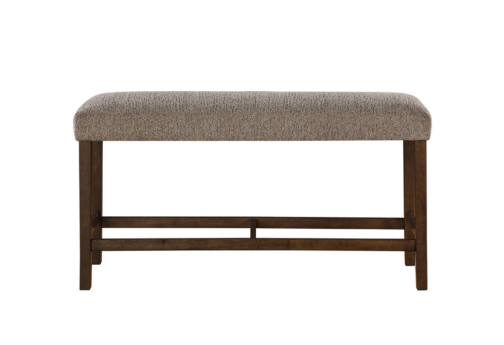 D4355 BROWN BAR TABLE WITH 4 BAR STOOLS AND BENCH - Furniture House (VA)