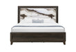 HARMONY BROWN QUEEN BED WITH LED - Furniture House (VA)