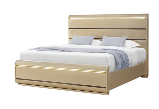 GENESIS GOLD KING BED WITH LED - Furniture House (VA)