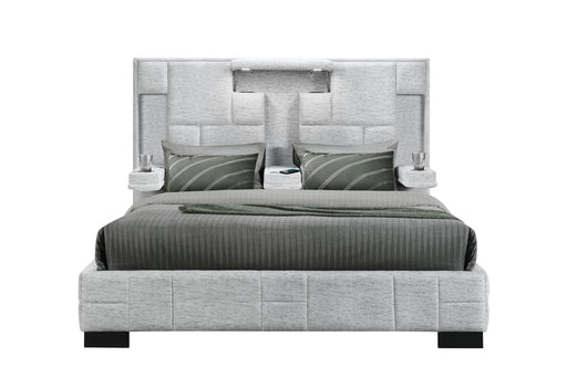 OSCAR GREY QUEEN BED NO WOOD TRIM - Furniture House (VA)
