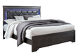 POMPEI METALLIC GREY FULL BED WITH LED - Furniture House (VA)