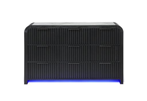 BECKETT WHT/BLK DRESSER W/ LED - Furniture House (VA)