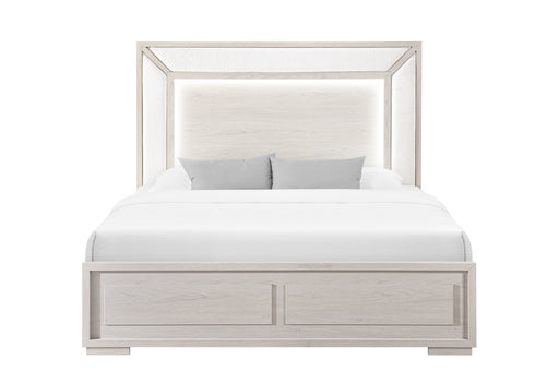 CLARA BEIGE QUEEN BED WITH LED - Furniture House (VA)