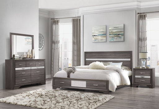 SEVILLE GREY QUEEN BED DRESSER MIRROR NIGHTSTAND - Furniture House (VA)