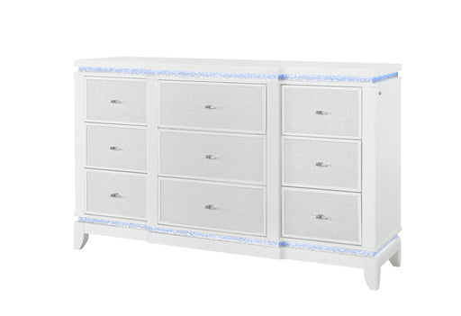 ALINA WHITE DRESSER WITH LED - Furniture House (VA)
