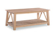 John Thomas Unfinished Surrey Coffee Table image