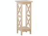 John Thomas Unfinished 30''H X Side Plant Stand image