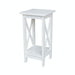 John Thomas Home Accents 24'' X Side Plant Stand in White image
