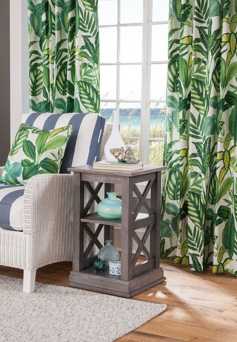 John Thomas Destinations Hampton Accent Table in Heather Gray