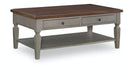 John Thomas Vista Coffee Table in Hickory & Stone image